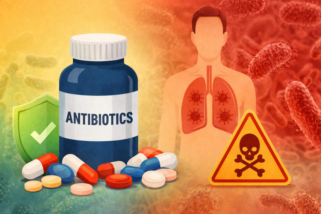 एंटीबायोटिक्स के फायदे और नुकसान – संक्रमण में लाभ और गलत उपयोग से होने वाले साइड इफेक्ट