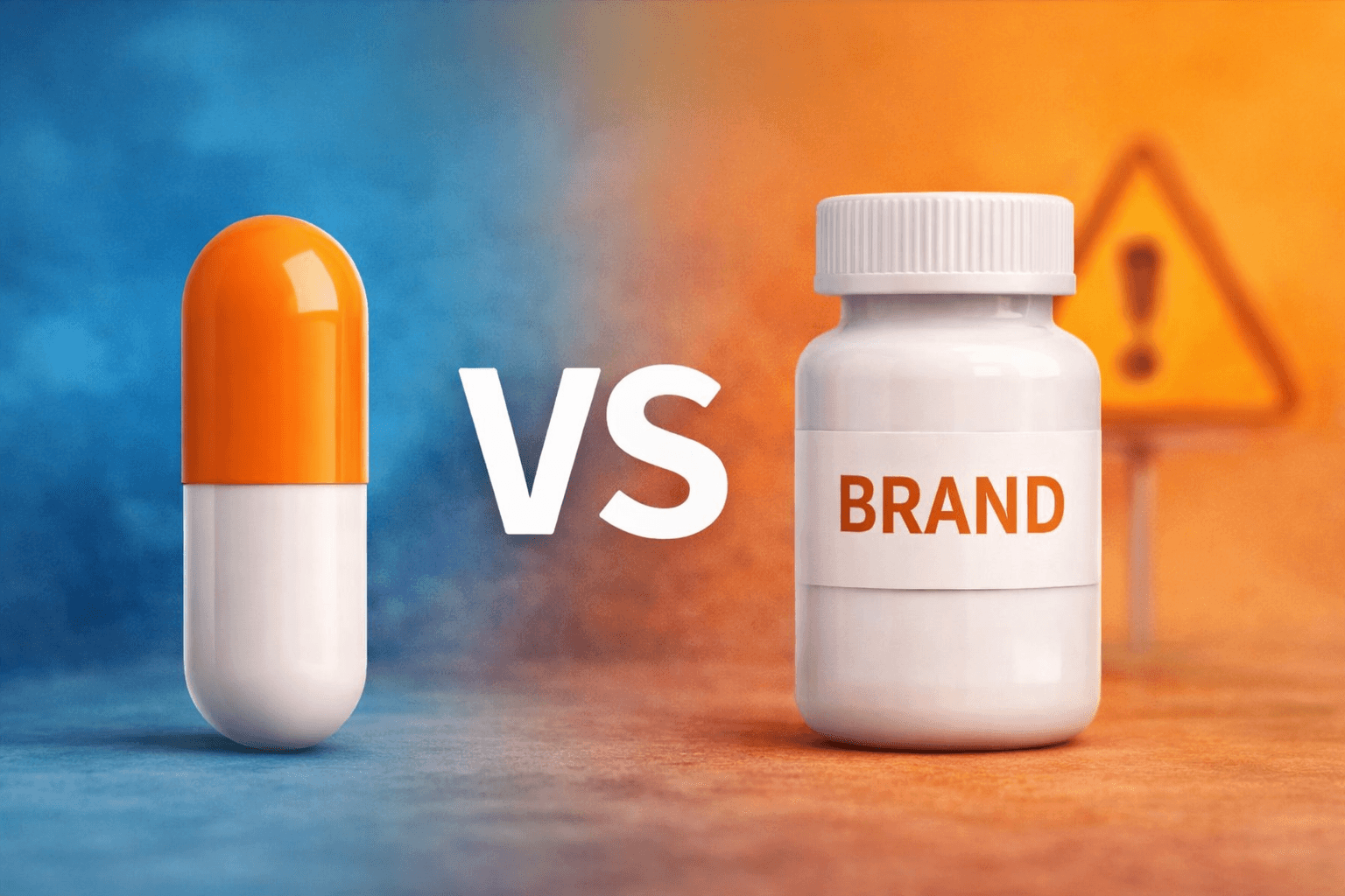 जेनरिक दवा बनाम ब्रांडेड दवा की तुलना दर्शाती इमेज, जिसमें सस्ती जेनरिक दवा और ब्रांडेड दवा की सुरक्षा और प्रभावशीलता को समझाया गया है