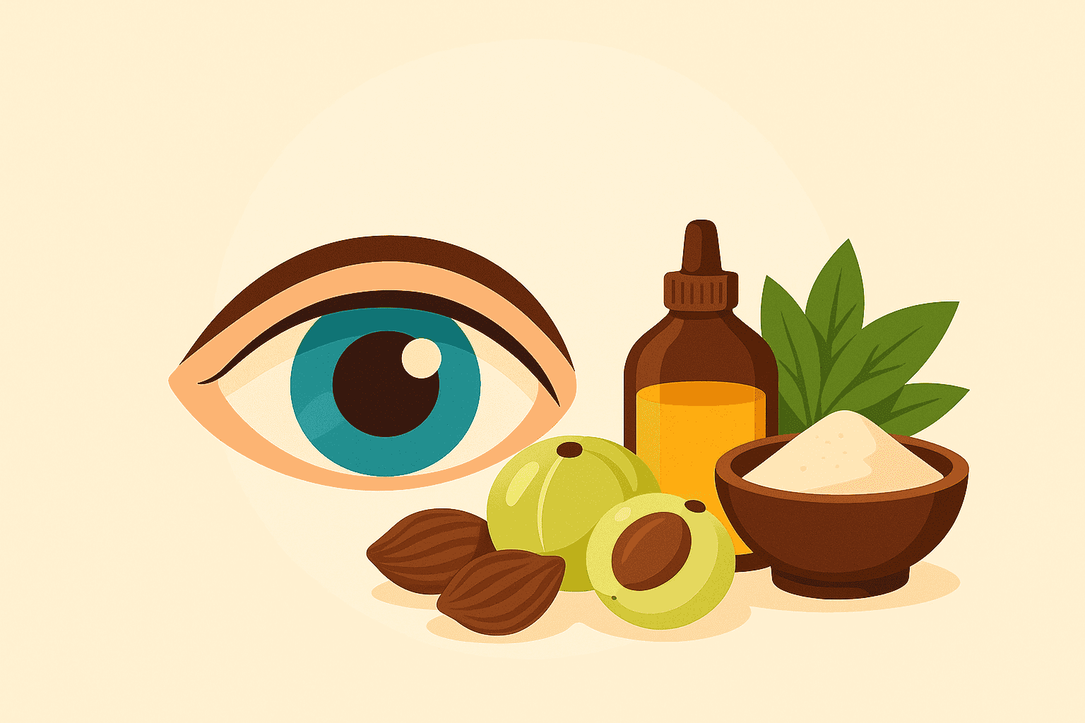 आंखों के लिए आयुर्वेदिक उपचार – त्रिफला, आंवला, जड़ी-बूटियों और प्राकृतिक उपायों का थम्बनेल चित्र