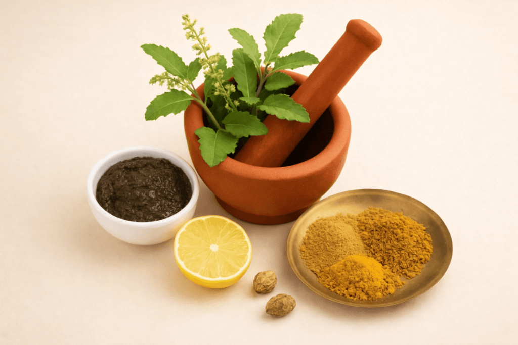 आयुर्वेद क्या है – आयुर्वेद का परिचय, सिद्धांत और महत्व दर्शाता थम्बनेल