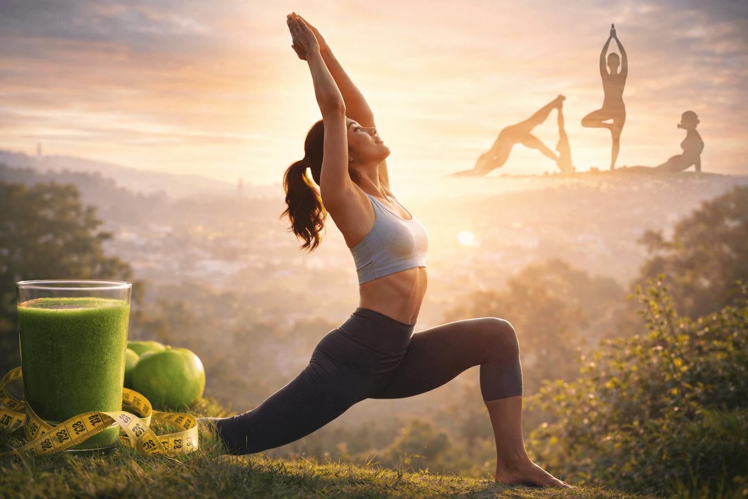 योग से वजन कम करने के लिए नियमित योगासन करती महिला, वजन घटाने के लिए योग और स्वस्थ जीवनशैली का प्रतीक।