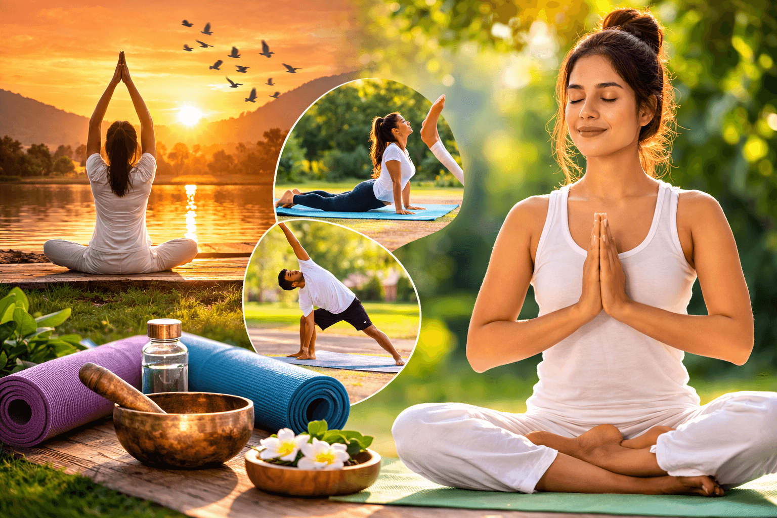 योग से रोग कैसे दूर करें – ध्यान मुद्रा में योग करती महिला, सूर्य नमस्कार और योगासन के माध्यम से शरीर और मन को स्वस्थ रखने का प्राकृतिक तरीका