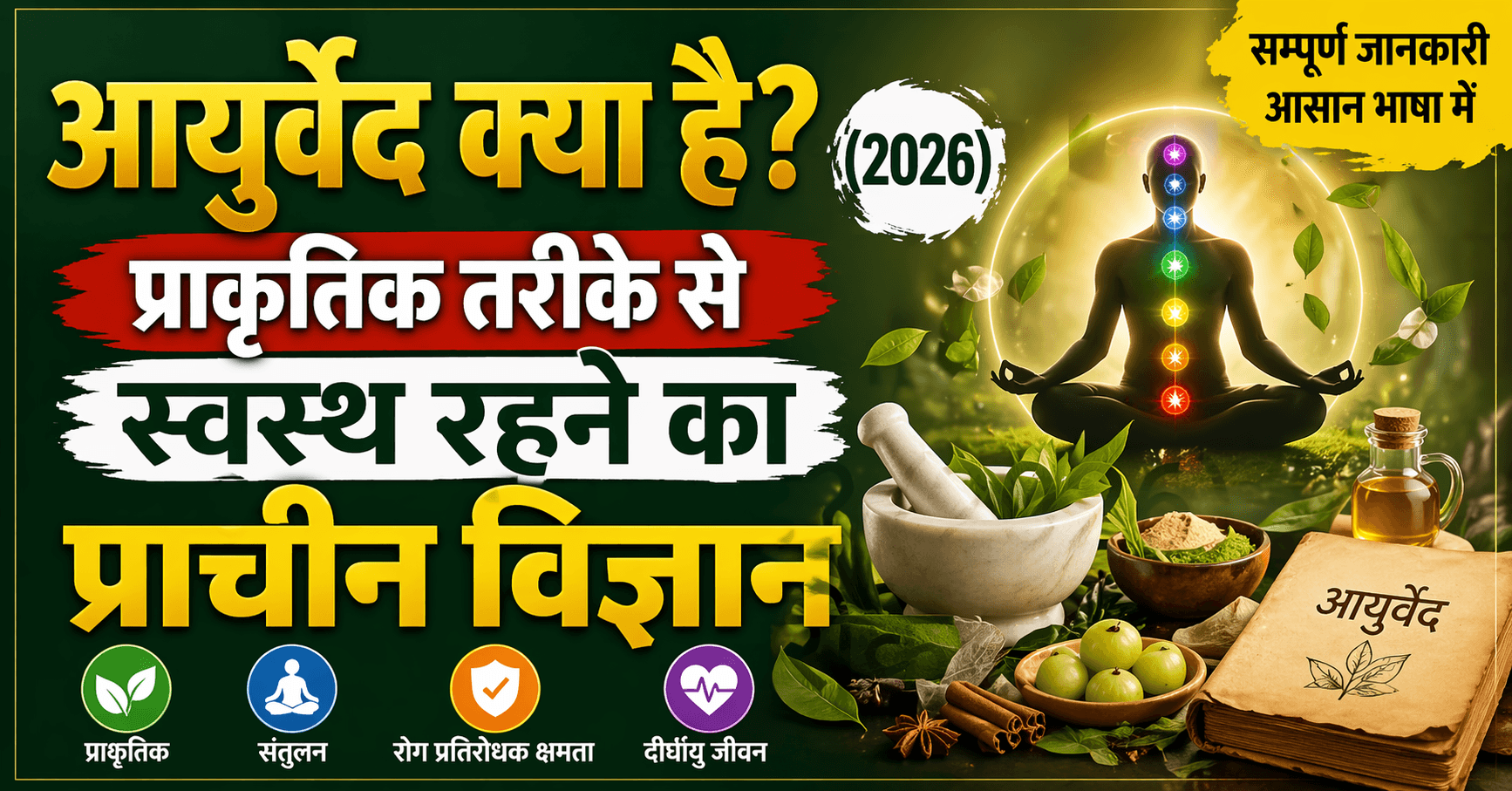 आयुर्वेद क्या है 2026 – प्राकृतिक तरीके से स्वस्थ रहने का प्राचीन आयुर्वेदिक विज्ञान और इसके फायदे