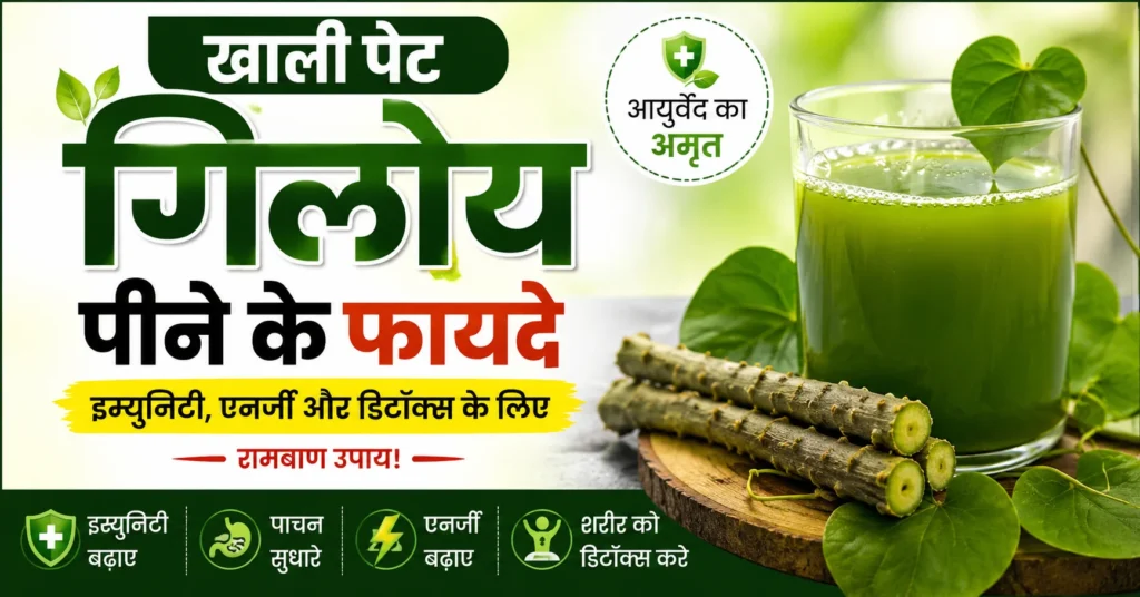 खाली पेट गिलोय पीने के फायदे, गिलोय जूस, इम्युनिटी बढ़ाने वाली आयुर्वेदिक औषधि